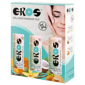 EROS - WELLNESS MASSAGE OILS PACK CARAMEL + VANILLA + COCONUT 50 ML