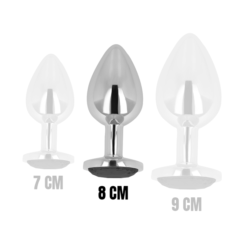 OHMAMA - PLUG ANAL COM CRISTAL PRETO 8 CM - Image 4