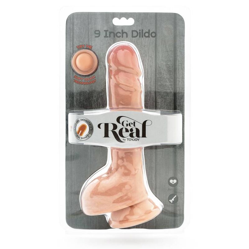 GET REAL - DILDO DUAL DENSITY 25,5 CM BOLAS PELE - Image 3