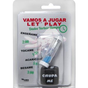 TALOKA - DADO C/ VERBOS + AMPULHETA VAMOS BRINCAR /es/pt/pt/fr/it/