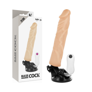 BASECOCK - VIBRADOR REALÍSTICO CONTROLE REMOTO 21CM