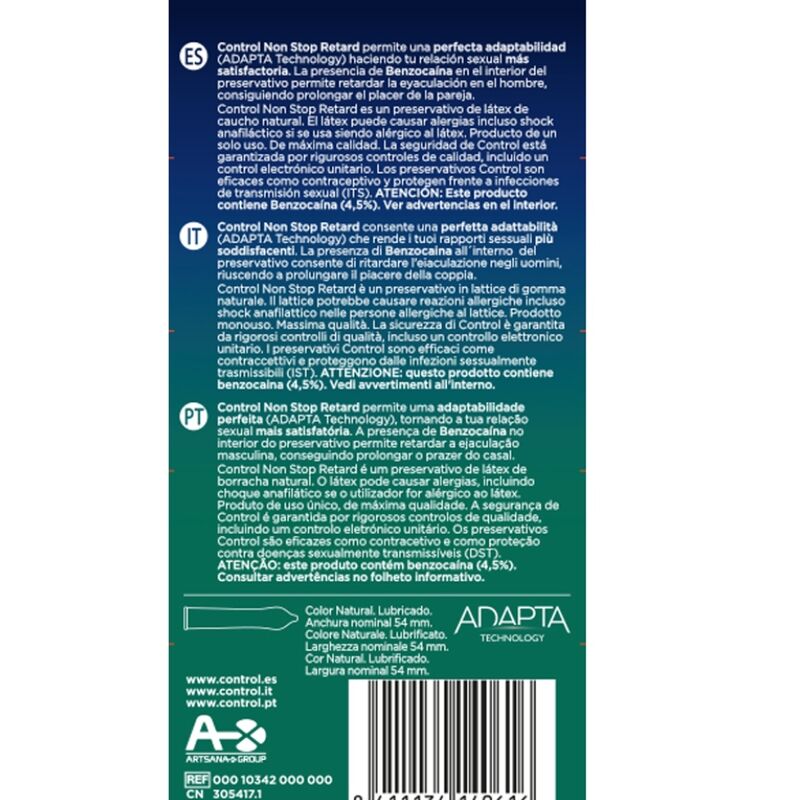 CONTROL - NON STOP RETARD CONDOMS 12 UNITS - Image 2