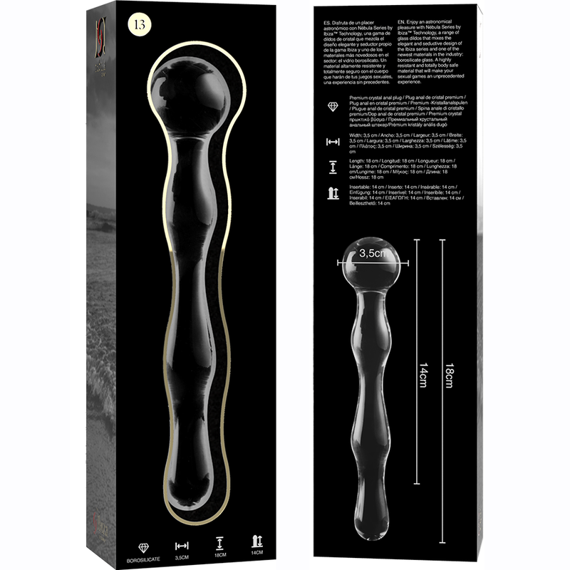 NEBULA SERIES BY IBIZA - MODELO 13 DILDO VIDRO BOROSILICADO 18 X 3,5 CM - Image 5