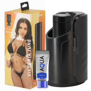 KIIROO KEON + FEEL VICTORIA JUNHO STROKER + AQUA QUALITY LUBE 50 ML
