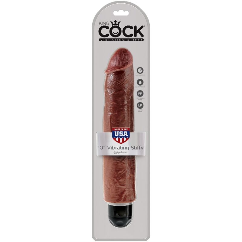 KING COCK - VIBRADOR DE PÉNIS REALISTA 25,6 CM CASTANHO - Image 3