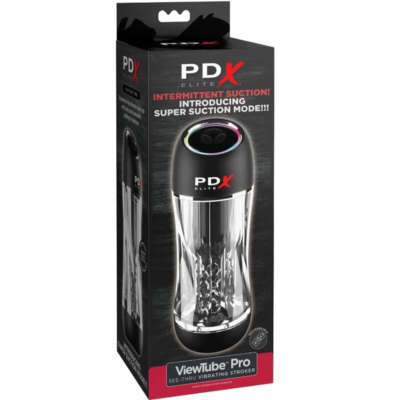 PDX ELITE - MASTURBADOR VIBRADOR TRANSPARENTE STROKER VIEWTUBE PRO - Image 3