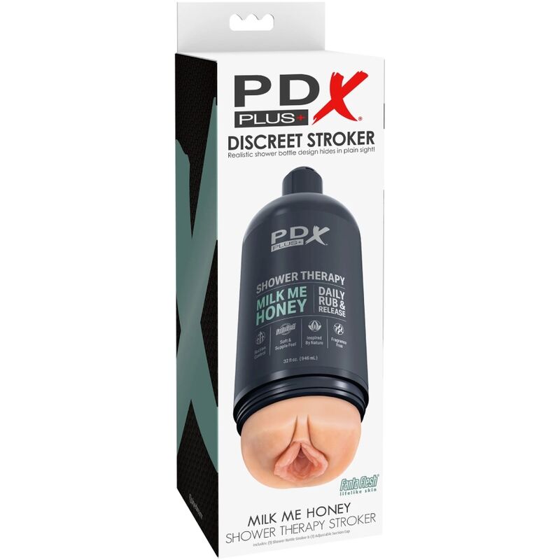 PDX PLUS - MASTURBADOR DE STROKER DE DESIGN DISCRETO COM GARRAFA DE SHAMPOO DE MEL MILK ME - Image 6