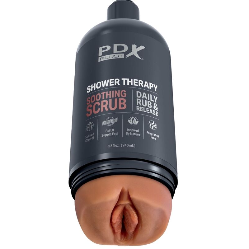 PDX PLUS - MASTURBADOR DE STROKER DE DESIGN DISCRETO COM FRASCOS DE SHAMPOO ESFREGANTE CALMANTE CARAMELO