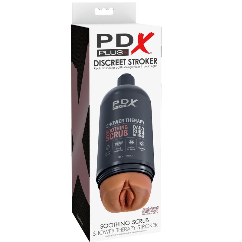 PDX PLUS - MASTURBADOR DE STROKER DE DESIGN DISCRETO COM FRASCOS DE SHAMPOO ESFREGANTE CALMANTE CARAMELO - Image 5