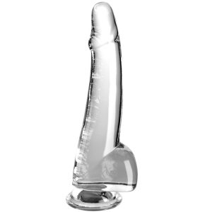 KING COCK CLEAR - DILDO COM TESTÍCULOS 19 CM TRANSPARENTE