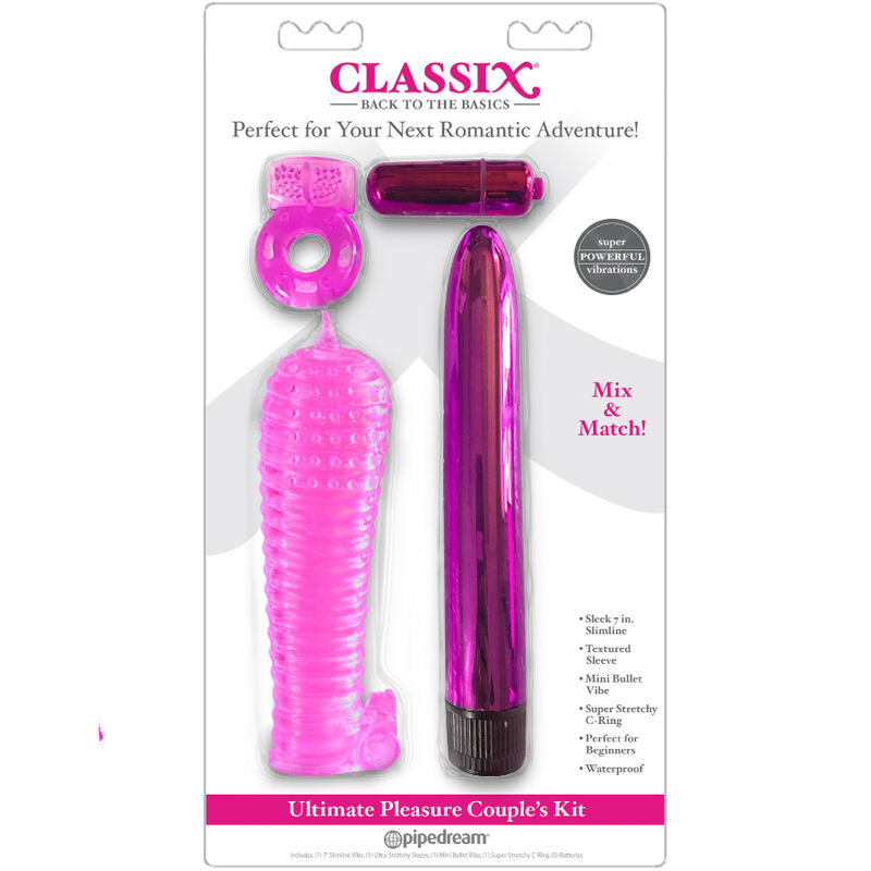 CLASSIX - KIT PARA CASAIS COM ANEL, BAINHA E BALAS ROSA - Image 2