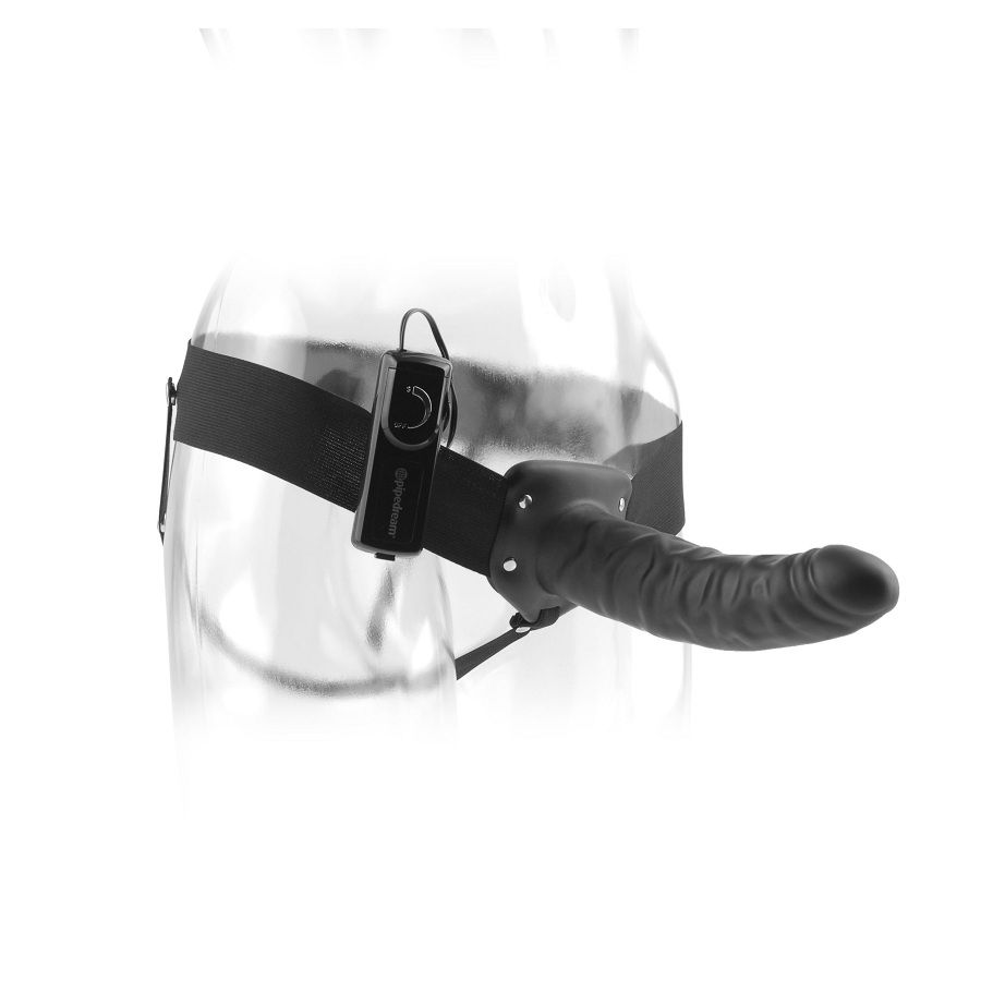 FETISH FANTASY 19 CM VIBRATÓRIO HOLLOW STRAP-ON PRETO - Image 2