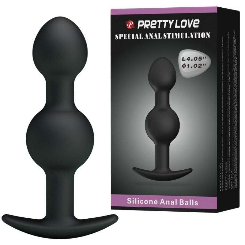 PRETTY LOVE - BOLAS ANALES SILICONA ESTIMULACION ESPECIAL 10.3 CM - NEGRO - Image 2