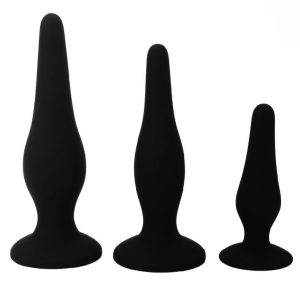 BONITO INFERIOR - PLUGUES DE SILICONE DO KIT ANAL DO INICIANTE