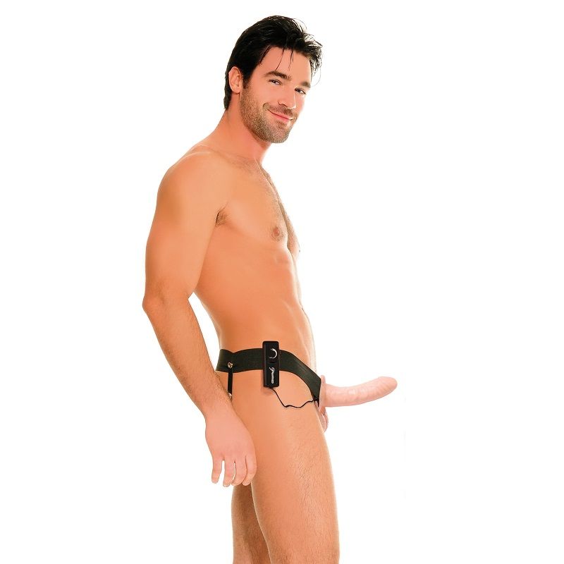 FETICHE HOLLOW VIBRATOR HARNESS PARA ELE E SEU 14CM NATURAL - Image 5
