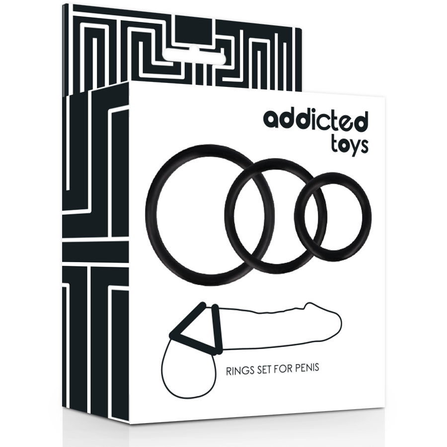 ADDICTED TOYS SET ANILLOS PENE NEGRO - Image 4