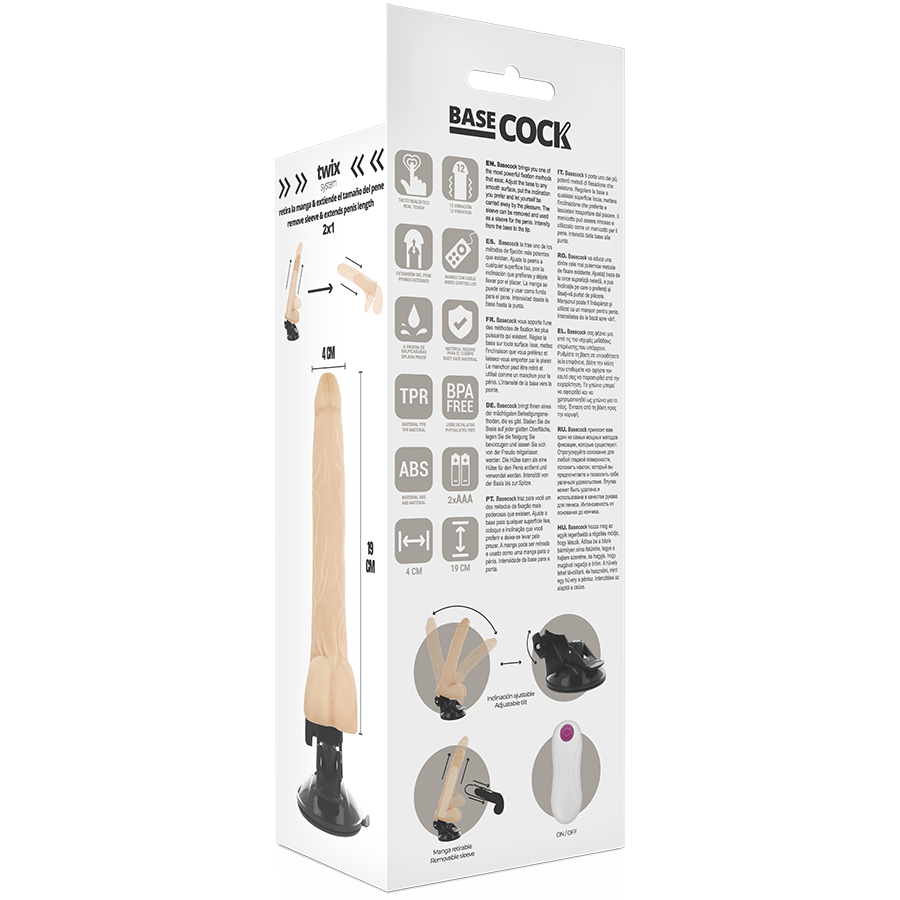 BASECOCK - VIBRADOR DE CONTROLE REMOTO REALISTA 19 CM - Image 6