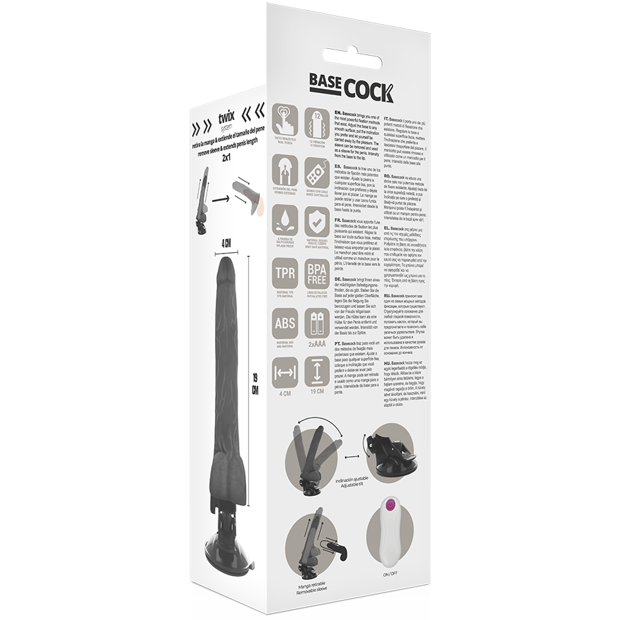 BASECOCK - VIBRADOR DE CONTROLE REMOTO REALISTA 19 CM - Image 12