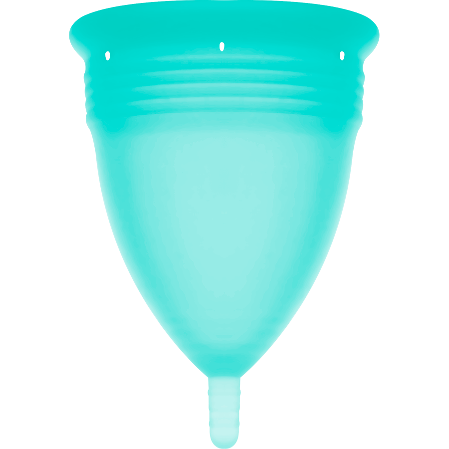 COPA MENSTRUAL STERCUP TAMANHO L AQUAMARINE COR FDA SILICONE - Image 3