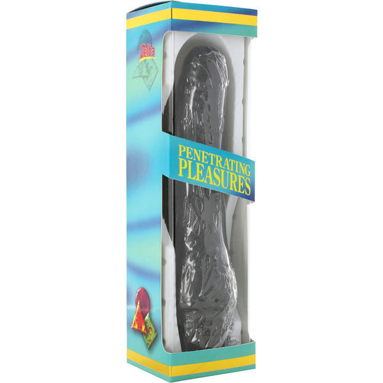 SEVENCREATIONS VINIL P-SHAPE VIBRATOR BLACK PENE 20 CM. - Image 2