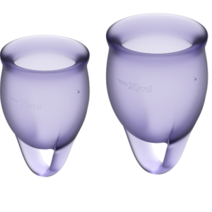 SATISFYER SINTA-SE CONFIANTE MENSTRUAL CUP ROXO 15 + 20ML