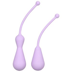 KEGEL SET SILICONE WEIGHTED KEGEL EXERCISERS - ROXO