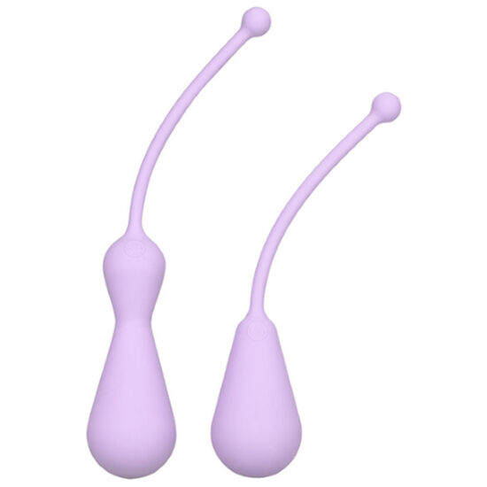 KEGEL SET SILICONE WEIGHTED KEGEL EXERCISERS - ROXO
