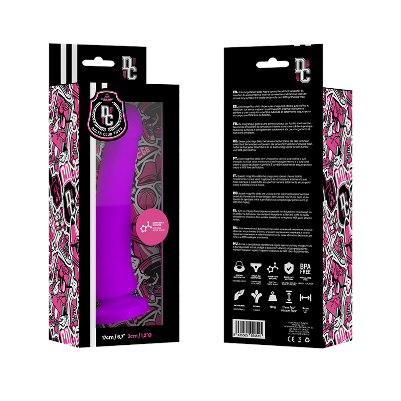 DELTA CLUB - TOYS LILAC DILDO MEDICAL SILICONE 17 X 3 CM - Image 2