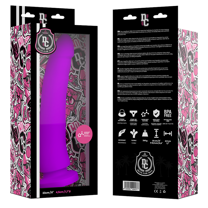 DELTA CLUB - TOYS LILAC DILDO MEDICAL SILICONE 23 X 4,5 CM - Image 2