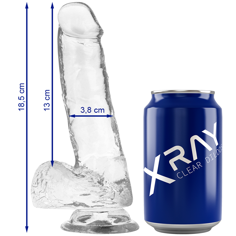 XRAY ARNÉS + DILDO REALISTA TRANSPARENTE 18.5CM X 3.8CM - Image 6
