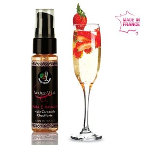VOULEZ-VOUS ÓLEO DE AQUECIMENTO DO CORPO - CAVA COM MORANGOS 35 ML