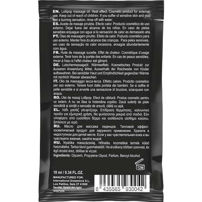 COQUETTE CHIC DESIRE - ÓLEO DE MASSAGEM BEIJVEL DE BOLSO COM EFEITO DE CALOR PIRULITO 10 ML - Image 2