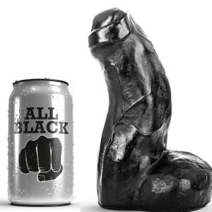 ALL BLACK - DONG REALISTA PRETO 17 CM