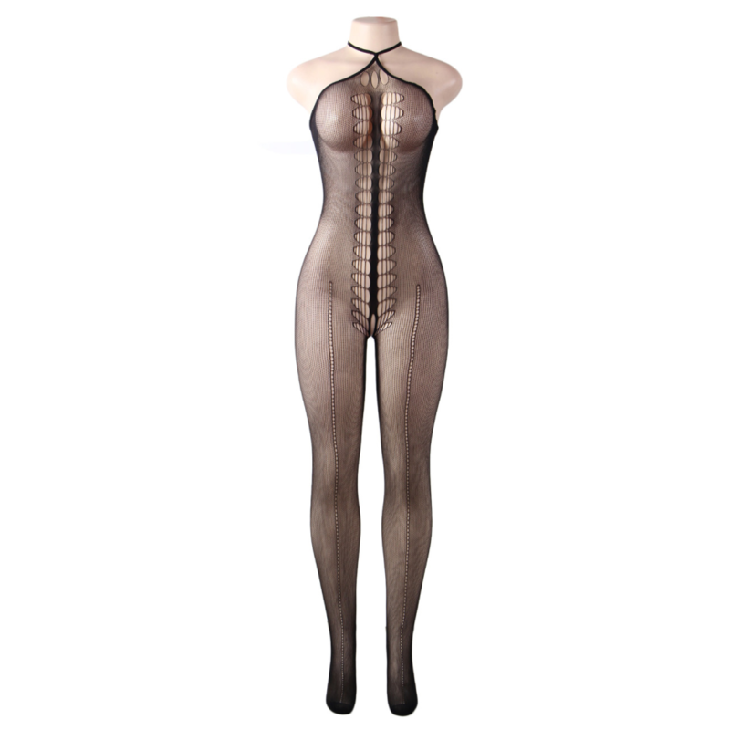 QUEEN LINGERIE - HALTER NECK BODYSTOCKING S/L - Image 4