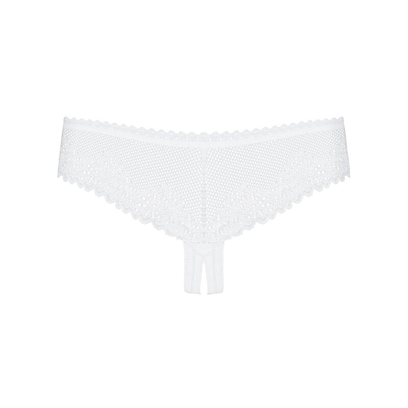 OBSESSIVE - TANGA ALABASTRA CROTCHLESS BRANCA S/M - Image 4