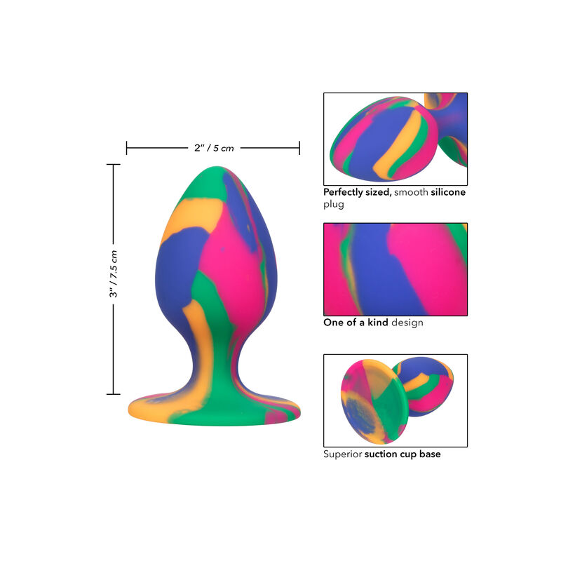 CALIFORNIA EXOTICS - CHEEKY MÉDIO TIE-DYE PLUG ANAL - Image 3