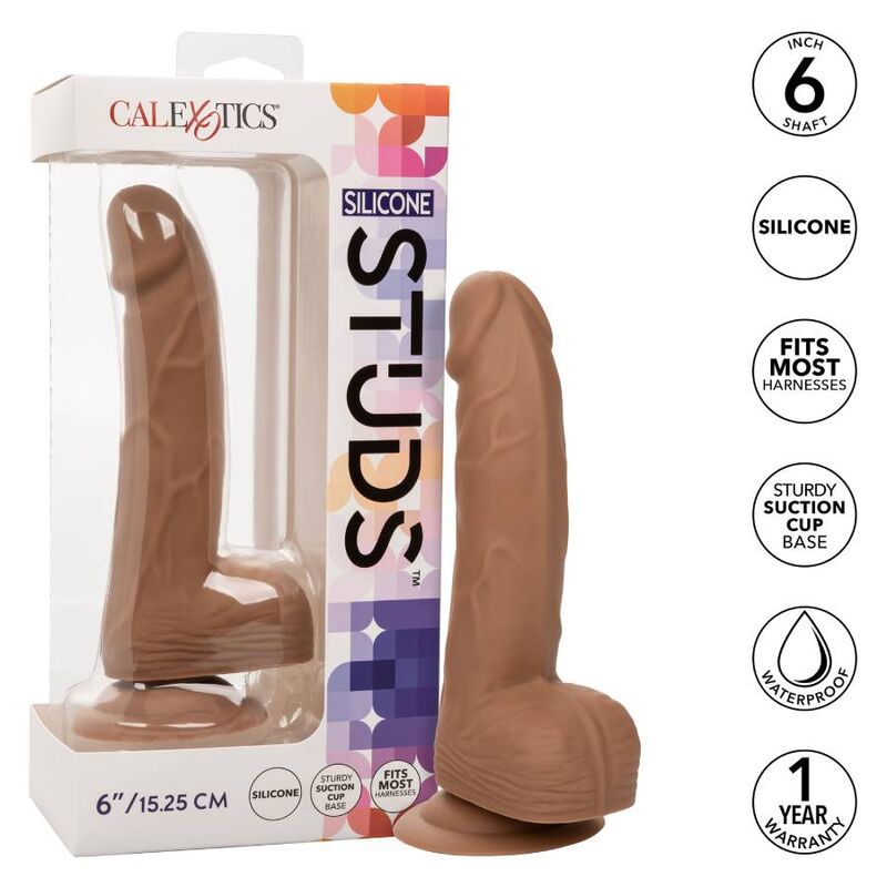 CALIFORNIA EXOTICS - PREGOS DE SILICONE 15.24 CM CASTANHO