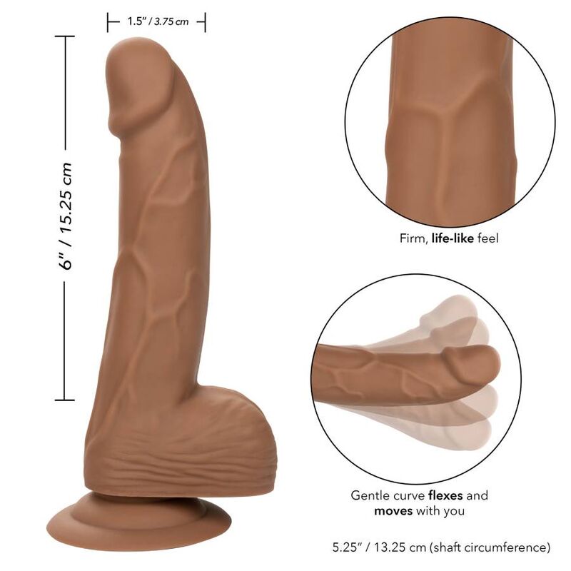 CALIFORNIA EXOTICS - PREGOS DE SILICONE 15.24 CM CASTANHO - Image 2