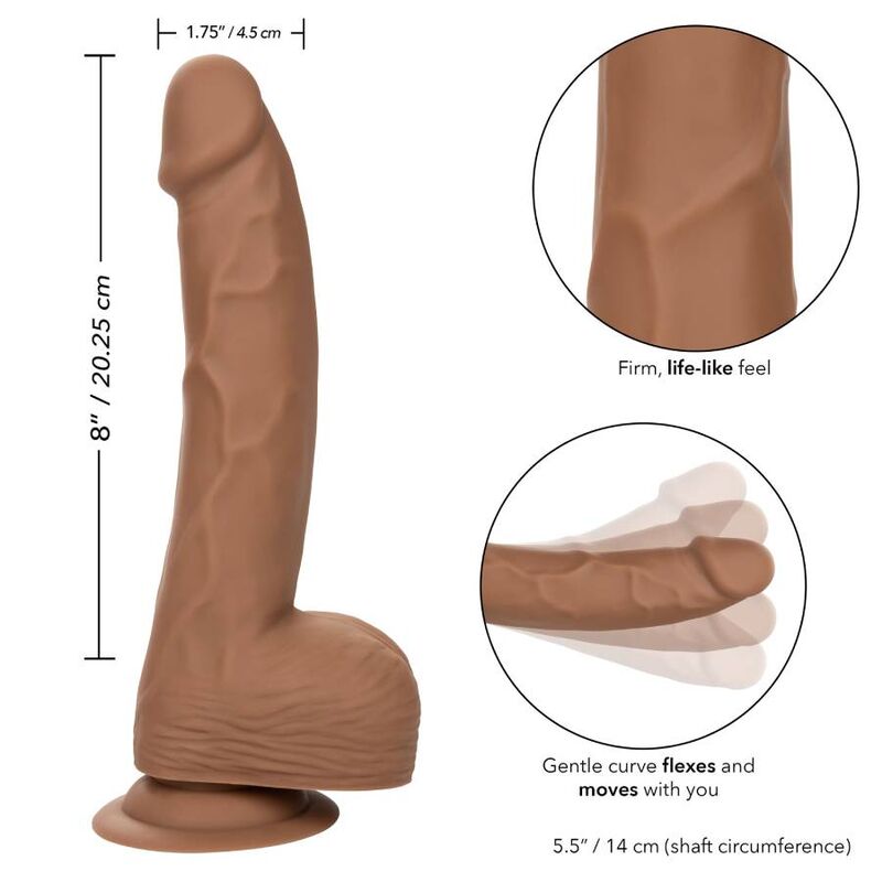 CALIFORNIA EXOTICS - PREGOS DE SILICONE 20.32 CM CASTANHO - Image 2