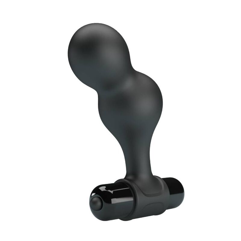 MR PLAY - PLUG ANAL VIBRADOR DE SILICONE PRETO - Image 4