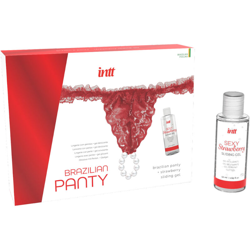 INTT RELEASES - CALÇA VERMELHA BRASILEIRA COM PÉROLAS E GEL LUBRIFICANTE 50 ML - Image 2