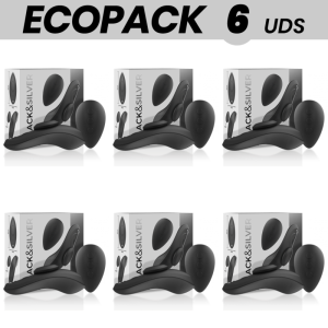 ECOPACK 6 UNIDADES - BLACK&SILVER PRESTON VIBRADOR DE SILICONE RECARREGVEL PRETO