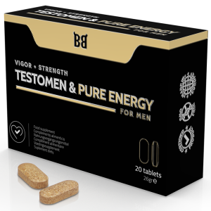 BLACKBULL BY SPARTAN - TESTÔMEN E PURE ENERGY ENHANCER PARA HOMENS 20 CÁPSULAS