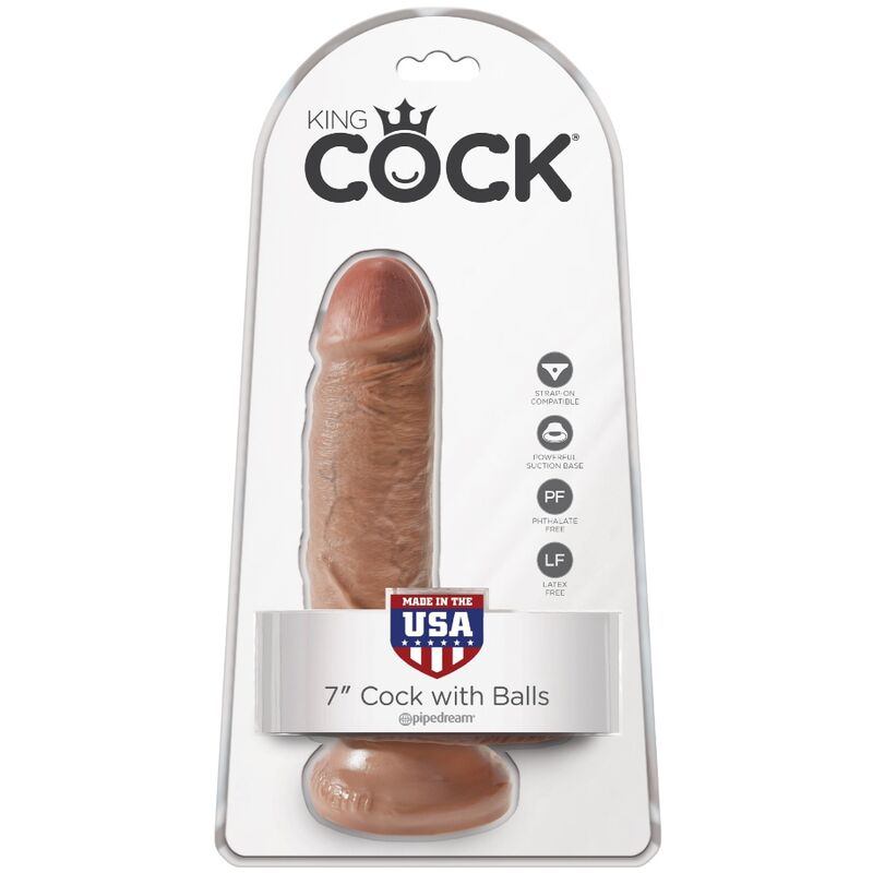 KING COCK - PÊNIS REALÍSTICO COM BOLAS 13.2 CM CARAMELO - Image 6