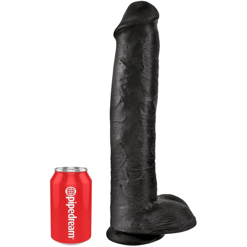 KING COCK - PÊNIS REALÍSTICO COM BOLAS 34.2 CM PRETO - Image 5