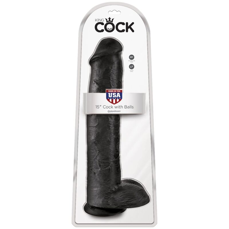 KING COCK - PÊNIS REALÍSTICO COM BOLAS 34.2 CM PRETO - Image 6