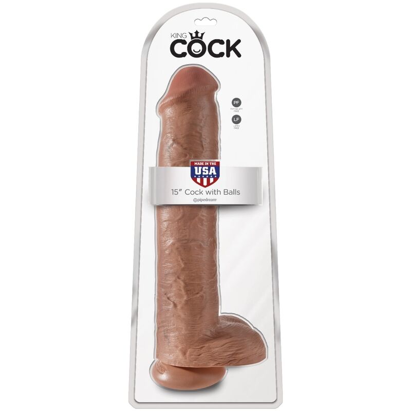 KING COCK - PÊNIS REALÍSTICO COM BOLAS 34.2 CM CARAMELO - Image 6