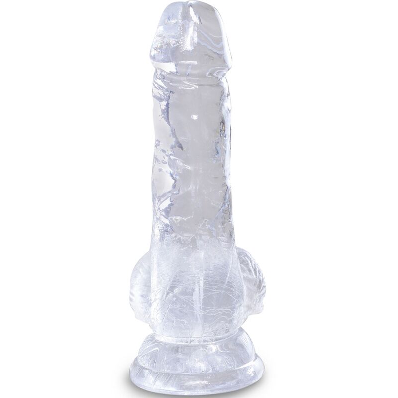KING COCK - CLEAR PÊNIS REALÍSTICO COM BOLAS 10.1 CM TRANSPARENTE - Image 2
