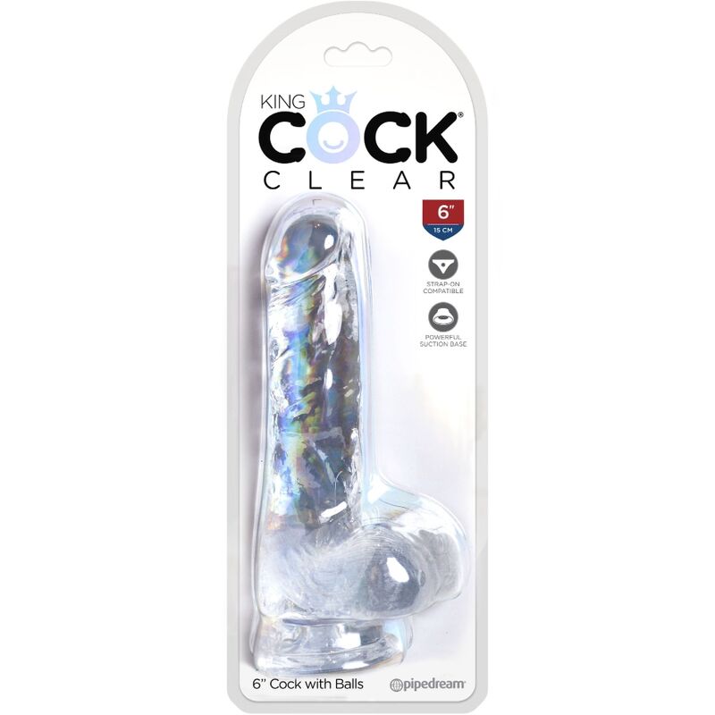 KING COCK - CLEAR PÊNIS REALÍSTICO COM BOLAS 13.5 CM TRANSPARENTE - Image 5