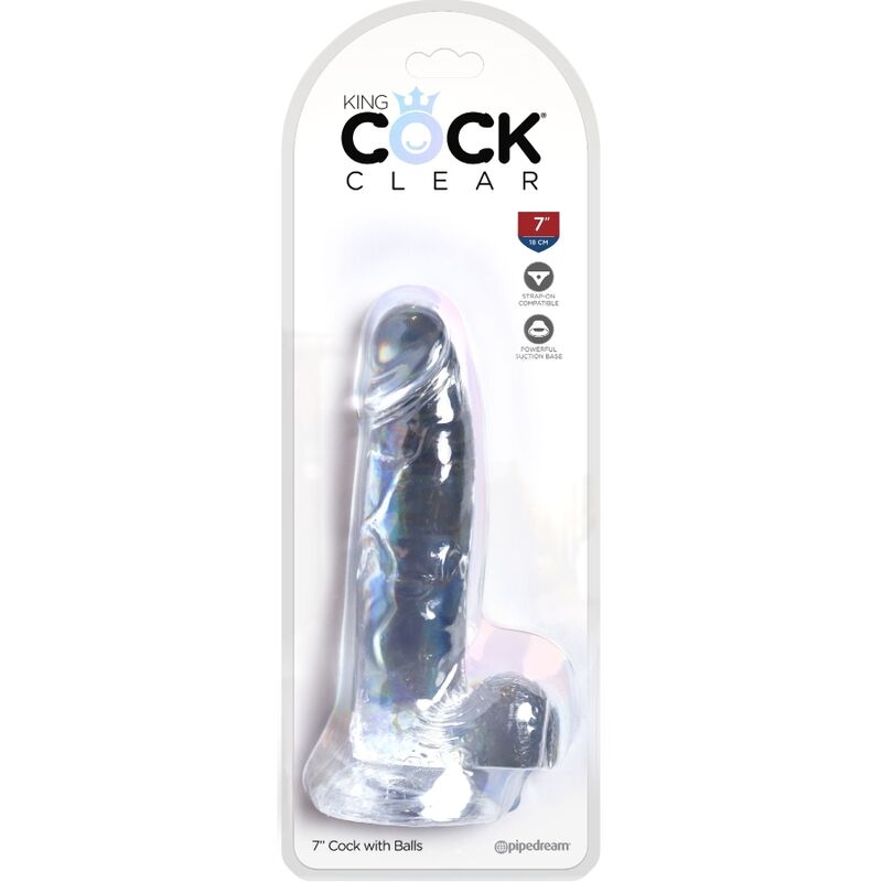 KING COCK - CLEAR PÊNIS REALÍSTICO COM BOLAS 15.2 CM TRANSPARENTE - Image 5